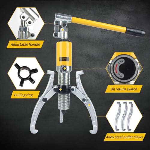 RATTMMOTOR YL-50T Hydraulic Gear Puller 50 Ton Max. 60mm Stroke 2 or 3 Jaw Puller Bearing Hub Separator Tool Kit - style: 50 Ton