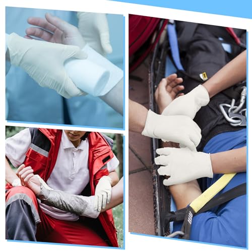 Chicingyou 30 Pairs Disposable Emergency Glove Individually Packaged Travel Gloves Travel Trauma Essential Nitrile Glove (White) - color: White