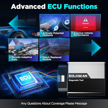 KINGBOLEN Soloscan for BMW/Mini/Rolls-Royce OBD2 Scanner Bluetooth, Bidirectional Test Diagnostic Scan Tool with All Resets, Full Systems Car Code Reader for Android & iOS, No Subscription Fees