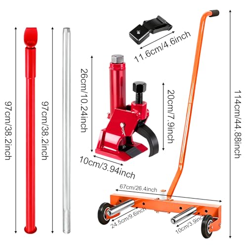 Manual Tire Bead Breaker and Tire Bead Breaker Slide Hammer and Tire Dolly for Tire Changing Tool Tire Changer Kit - style: Tire Bead Breaker+Bar+Dolly