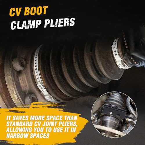 CV Boot Clamp Pliers, CV Axle Boot Clamp Tool for Car Drive Shaft Clamping Pliers Compatible with Toyota Lexus etc Widely Used Hose Clamp Tool OEM 09521-24010