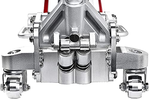 Power Zone 680065 Dual Pump Quick Lift 3 Ton Aluminum Hydraulic Racing Jack with 3 Ton Aluminum Jack Stands Combo Set,Silver,680065-A