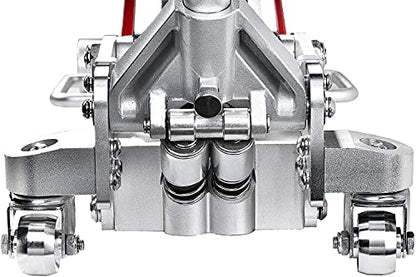 Power Zone 680065 Dual Pump Quick Lift 3 Ton Aluminum Hydraulic Racing Jack with 3 Ton Aluminum Jack Stands Combo Set,Silver,680065-A