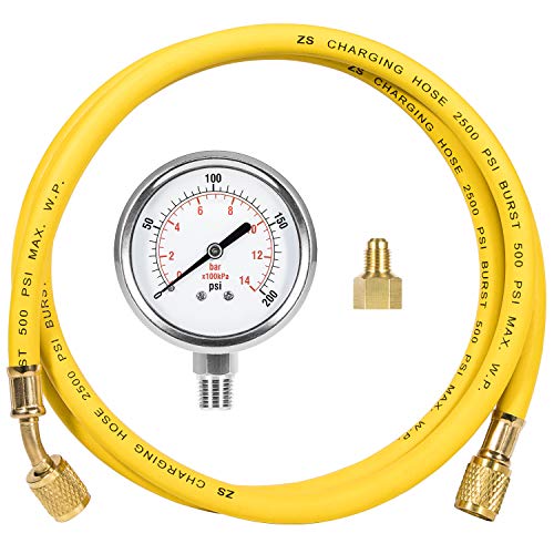 Engine Pressure Diagnostic Test Kit for 2003-2007 Ford 6.0L Powerstroke F-Series (F250 F350 F450 F550) & E-Series – Gauge with Extended Hose