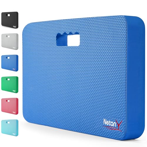 NETANY Extra Thick Kneeling Pad for Gardening, Comfortable Knee Pad Cushion, Extra Large Foam Kneeler Mat for Gardening, Baby Bath, Work, Exercise & Yoga, Mechanic, 17.8 x 11 x 1.5 in, Blue - color: Blue
