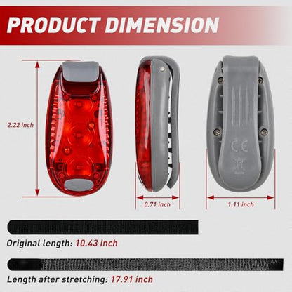 Nilight LED Safety Light 4PCS Red Marine Navigation Bike Tail Lights Three Modes Waterproof Reflective Gear Clip On Flash Strobe Indicator Lamp for Night Boating Fishing Cycling Jogging - color: 3LED Safety Light-Red