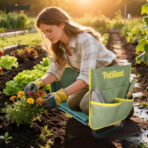 Garden Kneeler and Seat with 1 Tool Bag, 10.2" Widen Heavy Duty Thicken Soft Kneeling Pad, 2-in-1 Folding Garden Stool, Outdoor Yard Work Seat, Ideal Gardening Gifts for Mom, Women, Grandma - size: Model A