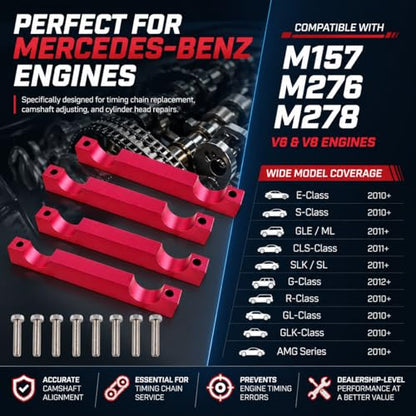 Engine Camshaft Timing Tool Kit for Mercedes-Benz M157, M276, M278 Engines, Cam Alignment & Locking Tool Set