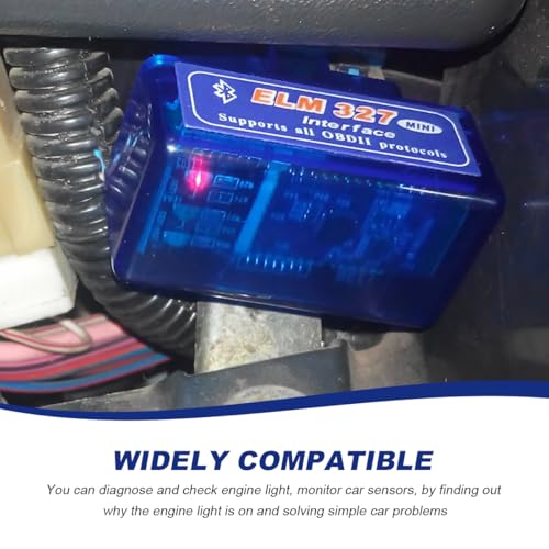 2 PCS ELM327 OBDII Car Auto Diagnostic Scanner, Professional Mini Bluetooth Scan Tool Engine Fault Code Reader, Wireless Failure Detector Interface Adapter for Most OBD II Vehicles - color: Blue, 2 PCS