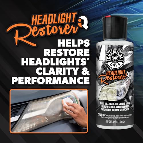 Chemical Guys Headlight Restoration and Ceramic Protection Kit | For yellowed and oxidized headlights, complete DIY system, DIY system to restore clarity and add ceramic protection - style: Headlight Restorer Kit