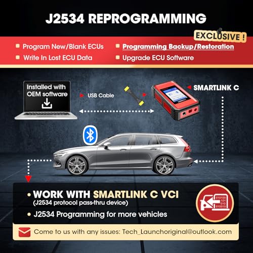 LAUNCH X431 PRO5 J2534 Protocol Bidirectional Scan Tool with SmartLink C V2.0, Car Diagnostic Scanner with Topology Mapping, 60+ Services, Intelligent Diagnostics, Guided Functions, 2-Year Free Update