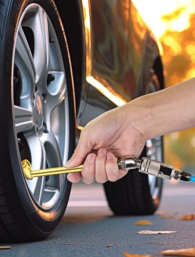 Dual Head Air Chuck Kit, 1/4" Female NPT Tire Chuck, 360° Swivel, 5 Pack | 5 Pack Set, 360° Swivel Air Chuck, 1/4" Female NPT, Brass Quick Plug, Fits Tire Inflators & Air Compressors - size: Upgrade
