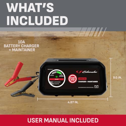 Schumacher Electric 6A Car Battery Charger & Maintainer, 6V/12V – SC1281 - size: 6/12V Automatic Charger 30/100A Starter, style: 5-in-1 with Engine Start