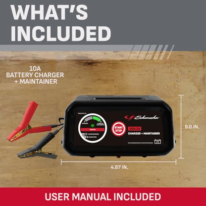 Schumacher Electric 6A Car Battery Charger & Maintainer, 6V/12V – SC1281 - size: 6/12V Automatic Charger 30/100A Starter, style: 5-in-1 with Engine Start
