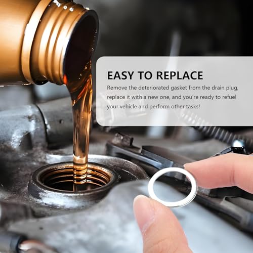 580PCS Car Oil Drain Plug Gasket Kit,Oil Crush Washer Assortment with 18 Dimensions Includes M6/M8/M10/M12/M14/M16/M18/M20/M22/M24 for Sealing,Practical Car Accessories Gasket Kit