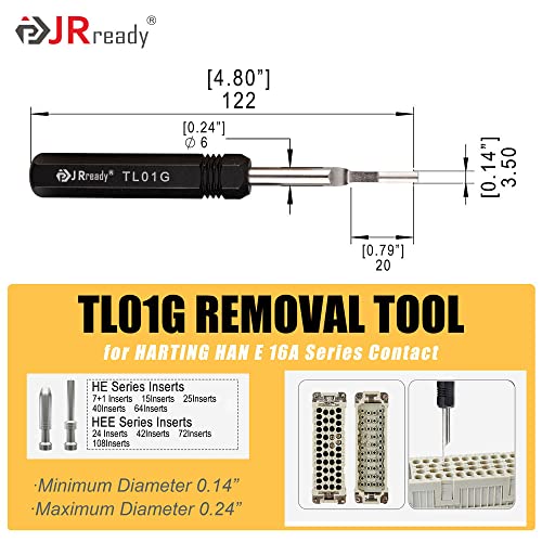 JRready ST5227 Extractor Tools KIT Solid Contact Extraction Tools Removal TE/AMP/HARTING D SUB series HAN series Heavy Duty Connector Terminals