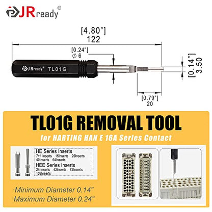 JRready ST5227 Extractor Tools KIT Solid Contact Extraction Tools Removal TE/AMP/HARTING D SUB series HAN series Heavy Duty Connector Terminals