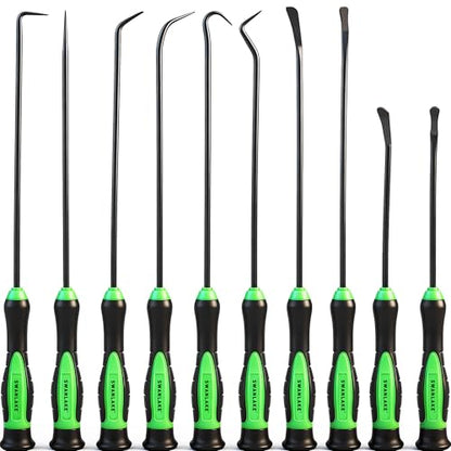 SWANLAKE 10-Piece Hook and Pick Set, Automotive Pick Tool Set for Car Auto Oil Seal/O-Ring Seal, Gasket Hook, Puller Remover Tools