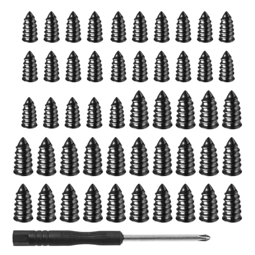 100 Pcs Tire Repair Rubber Nail Kit, 2 Sizes Vacuum Tire Plugs Kits Rubber Repair Screws for Cars Trucks Motorcycles, Emergency Flat Self Service for ATV SUV (50)
