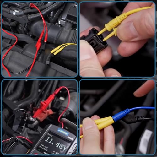 76 Pcs Automotive Circuit Test Lead Kit, Multimeter Test Leads Kit, Electrical Back Probe Kit, Alligator Clip, Acicular Probe, Banana Plug Adapters, Volt Meter Lead (with Carrying Case) - size: 76 PCS