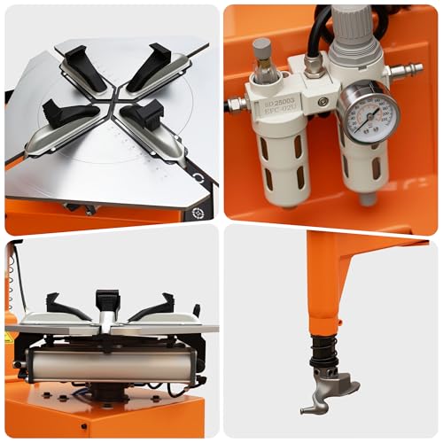Albott 2HP Tire Changer Machine, 110V Heavy-Duty Wheel Changer for 10"–24" Rims, Outside Clamp 10"–20" Inside Clamp 12"–24", Tire Mounting and Demounting Tool for Home Garage & Auto Shop - size: 10"–24" Single Head