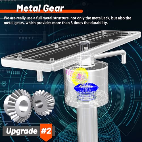 RV Slide Out Support Jacks with Flat Top Block, for Travel Camper RV Height Adjustable from 11" to 23", Heavy Duty Quick Lift Stabilizer up to 5000 lbs Capacity,Set of 2 Trailer Stabilizers