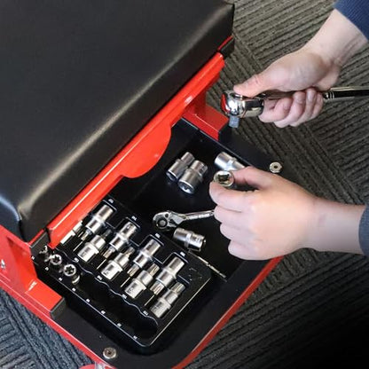 TOPLINE 19-Piece 1/2” Drive E-Torx Socket Set and Torx Bit Socket Set, with Storage case, Premium CR-V Steel, E10-E24, T20-T70, E Socket Set for Mechanic and Home Repair