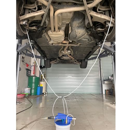 Kuntech Vacuum Brake Bleeder Kit with 2L Brake Fluid Extractor and 1L Refilling Bottle, One Person Pneumatic Vacuum Bleeder Tools, Air Pressure Brake Bleeder Tools for Auto Car Truck