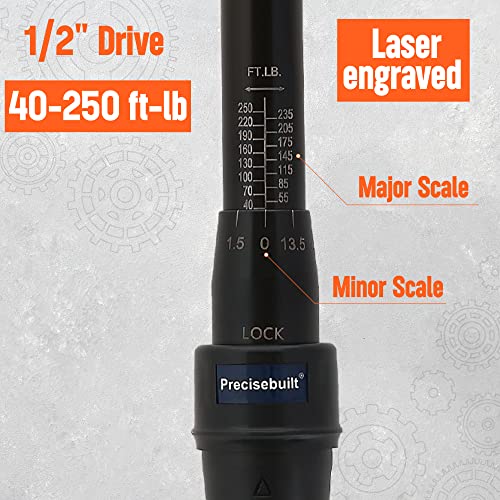 1/2" Drive 40-250 ft-lb Click Tech Torque Wrench - size: 1/2" DR. 40-250 ft-lb