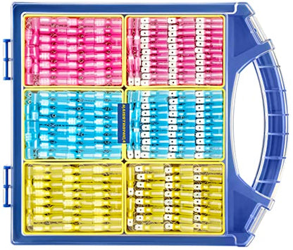 haisstronica 560PCS Heat Shrink Spade Connectors, AWG 22-10 Male Female Wire Spade Terminals, Quick Disconnect Wire Connectors Kit - size: AWG 22-10, style: Male&Female Kit 560PCS