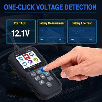 Nilight YM319 Professional OBD2 Scanner Car Diagnostic Tool - 2.4” IPS Full-View Color Screen Code Reader - Live Data Graphing, Battery Test for All 1996 & Newer Cars - color: C