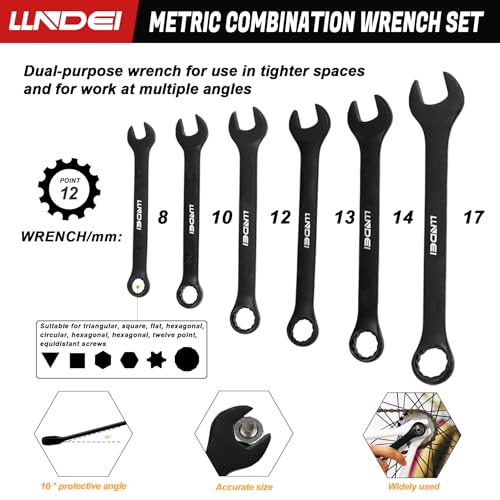 LLNDEI 1/2" Impact Socket Wrench Set: 49Pcs, CR-V, Metric | Combination Wrenches (8-17mm), Deep Sockets(8-24mm), Spark Plug Socket(16,21mm), Household&Automotive Repairing - size: 49-Piece 1/2" Drive Socket Set