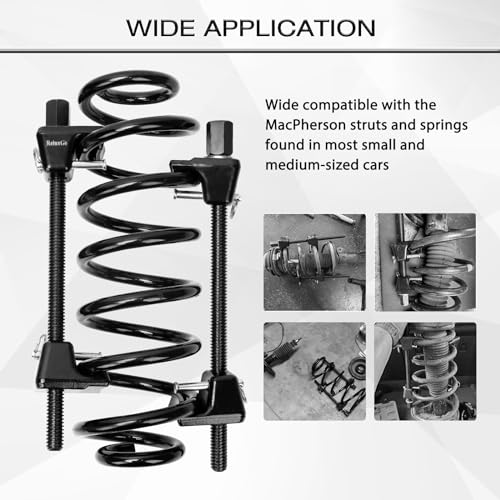 ReluxGo Macpherson Strut Spring Compressor Tool, 2PCS Heavy-Duty Coil Spring Compressor Automotive with Locking Pins 13/16" Socket 1/2" Drive to Compress The Coil Spring - size: 2PCS Spring Compressor Set