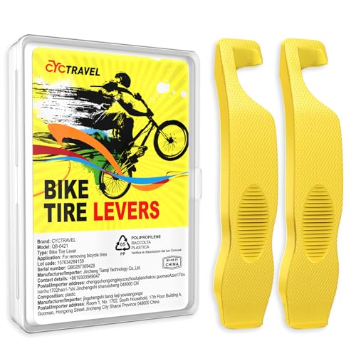 Bike Tire Levers, Ultra Strong Tire Levers Don't Hurt The Tire, Non-Slip and Save Effort, Tire Spoons for Mountain Bike and Road Bike, Easy Bike Tire Removal Tool - color: yellow-2