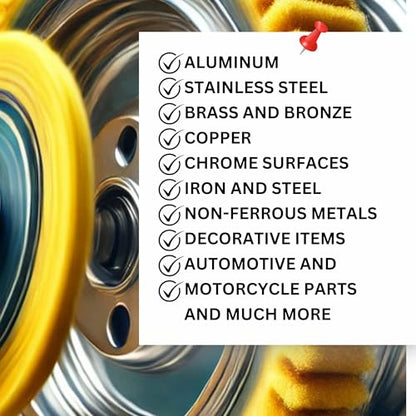 8 Inch Aluminum Polishing Kit – 6PCS Airway Buffing Wheel for Drill and Grinder Professional Rim Polishing and Metal Kit for Polished Aluminum Wheels Restoration and Shine