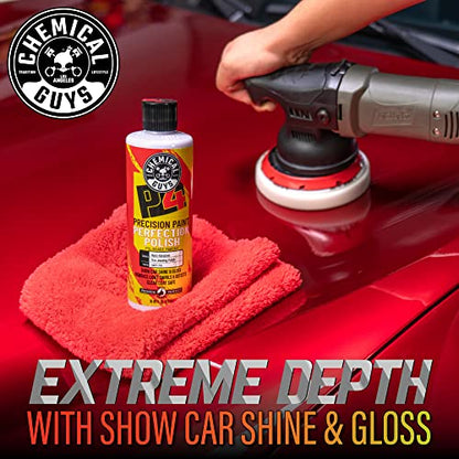 Chemical Guys P4 Precision Paint Perfection Polish - Scratch Remover & Swirl Remover for Cars, Trucks, Motorcycles, & SUVs, Fixes Paint Imperfections & Towel Marks, Restores Gloss & Clarity, 16 oz - style: P4 Perfection Polish