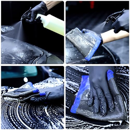 Clay Towel 2 Pack Auto Detailing - Fine Grade Microfiber Car Chamois Towel - DIY Detail Clay Bar Alternative - color: Blue, size: 2 Pack