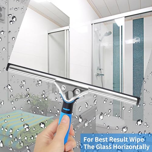 Window Washing Kit,Window Cleaning Squeegee Kit with Bucket | window Cleaning Tool,Squeegee with Shelf Storage for Window Cleaning,window squeegee for home Outdoor Commercial Use - size: 17.7"L x 10.63"W x 7.87"H