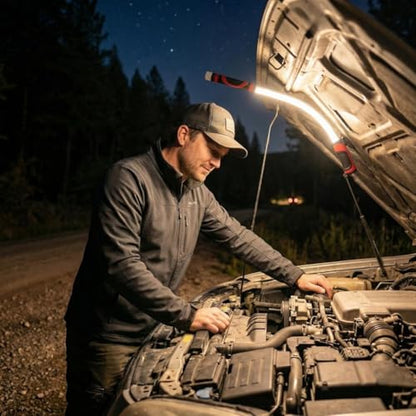30" Flexible LED Light Stick, Rechargeable Bendable Mechanic Work Flashlight, 1200 Lumens Snake Light with 360°Flexible Neck, for Automotive Shop Car Repair, Garage & Hard-to-reach Areas