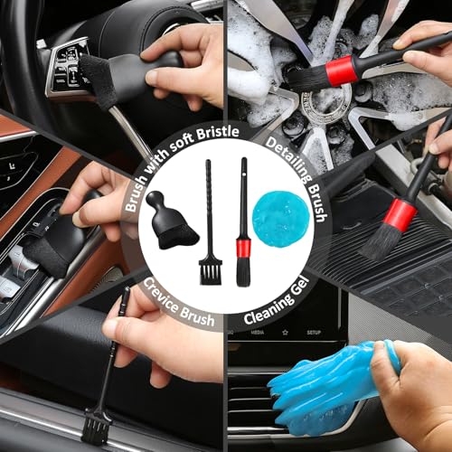 Qydipclin 10pcs Windshield Cleaner Tool, Car Window Cleaning Wash Kit with 4 Reusable Microfiber Pads 1 Spray Bottle and Extendable Handle Auto Glass Wiper Kit, Gray - color: Gray