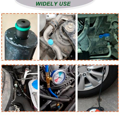 Car A/C Repair Kit for Vehicle Repair, 525 Pcs | Contains O Ring Kit, Valve Core Accessories Kit, Valve Core Cap Kit, Gasket Seal Kit, Fuel Line Disconnect Tool Set