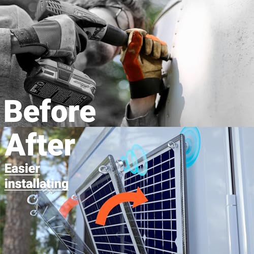 POWOXI Solar Panel Kit 12V 20W Magnetic + MPPT Charge Controller Waterproof Solar Battery Charger Maintainer Solar Trickle Charger Alligator Clip for Car Boat RV Motorcycle Marine, etc. - size: Magnetic-20W