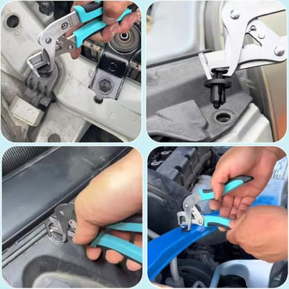 Car Clip Pliers with 100PCS Automotive Fastener Kit, Panel Clip | Removal Tool for Door Trim Clips, Auto Fastener Remover with Push Pin Retainer Rivets,Disassembly for Interior & Exterior