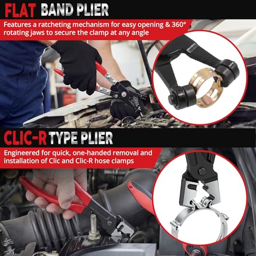 7PCS Electrical Disconnect Pliers, Automotive Electrical Disconnect Pliers, Connector Removal Tool Kit for Cars, Trucks & SUVs with Storage Bag & Gloves