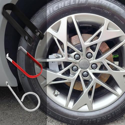 3PCS Car Wheel Hub Bolt Nut Cover Removal Tool, Lug Nut Removal Tool, 3 Type Car Wheel Hub Bolt Cover Remover, Car Accessories Tire Hub Puller & Lug Cap Puller Hook Universal for Most Vehicles