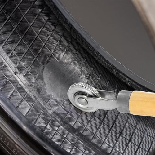 WUWEOT Flat Tire Repair Patch Tools, 42mm 55mm Low High Two Speed Tungsten Steel Buffing Wheels with Repair Patch Tyre Roller Tool and Tire Inner Liner Scraper for Car Truck Tube Motorcycle Bike
