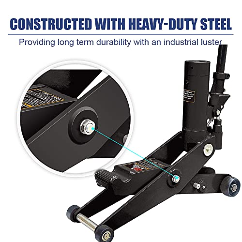 Hydraulic Forklift Jack 5 Ton (10,000 lb) Capacity, Dual Position Forklift Service/Hydraulic Floor Jack Black for Truck Tractor, Lifting Range 2.76"-28.74"