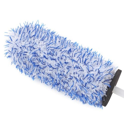 Car Wheel Cleaning Brush, Soft Bristle Tire Rim Cleaner, Long Handle Auto Detailing Brush for Wheels, Tires & Engine Bay