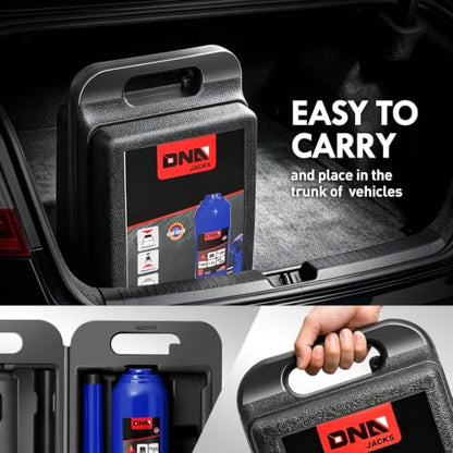 DNA Motoring 6 Tons / 12000 lbs Lifting Automotive Welded Hydraulic Bottle Jack for Car SUV Pickup Truck, Auto Repair, with Manual Handle & Carrying Storage Case, Blue - color: blue, style: 6 ton