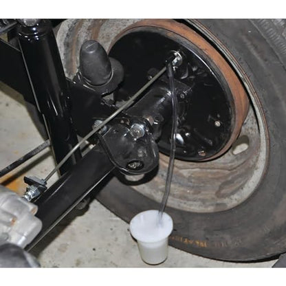 Performance Tool W80626 One Person Brake Bleeder Kit with 3 Adapters, Easily Remove Air from Brake Lines, 12in. Hose Length, 8oz. Cup Capacity - style: 5pc Brake Bleeder Kit